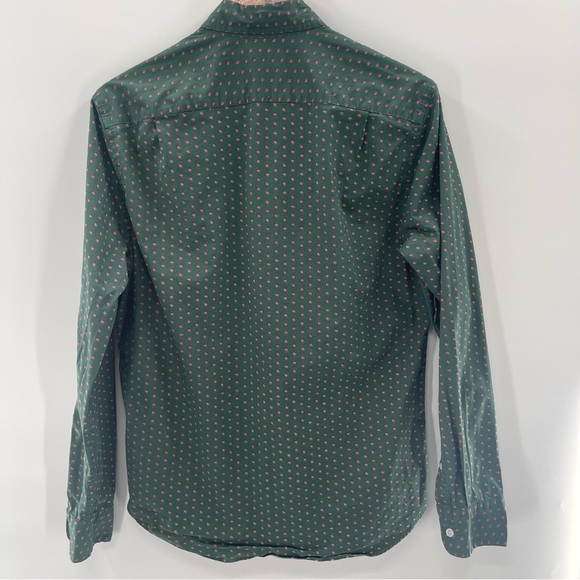 J. Crew Merchantile Flex Slim Forest Green Long Sleeve Button Down Shirt Size M - Picture 5 of 9